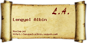 Lengyel Albin névjegykártya